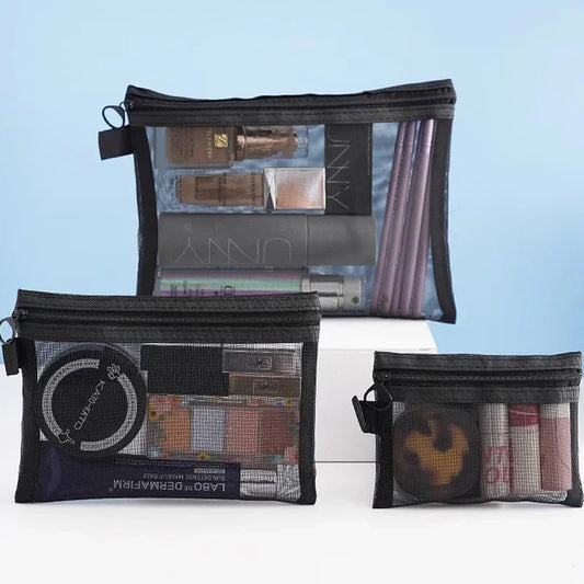 Mesh Clear Cosmetic Bags