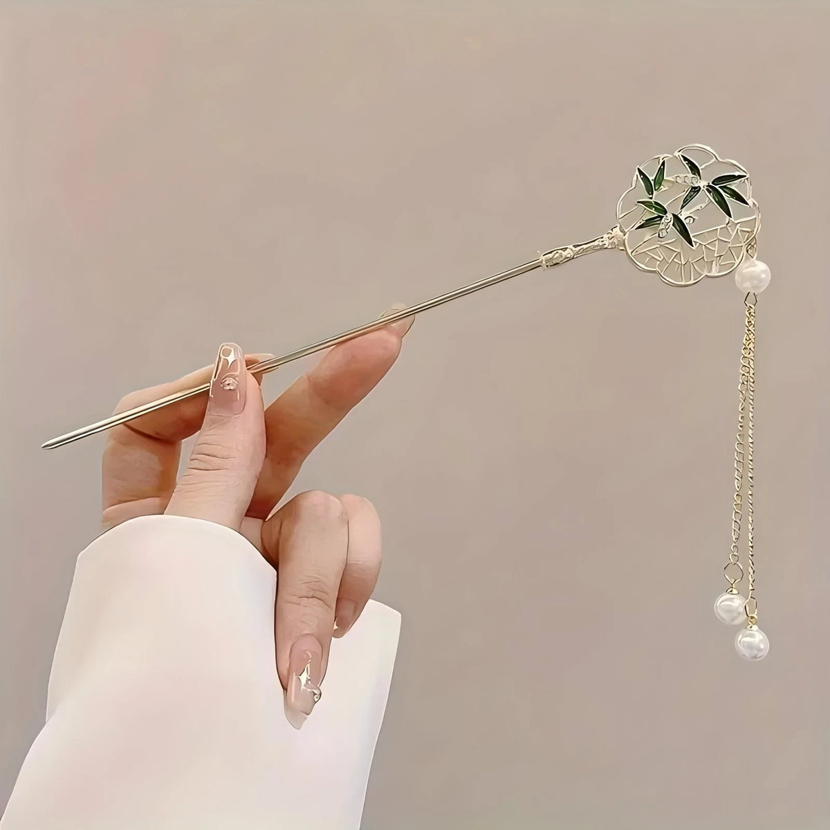 Floral Tassel Hair Sticks — Single or 6-Piece Set