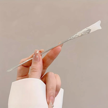 Floral Tassel Hair Sticks — Single or 6-Piece Set