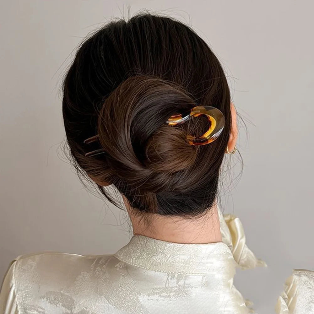 Tortoiseshell U-Shaped Hair Fork