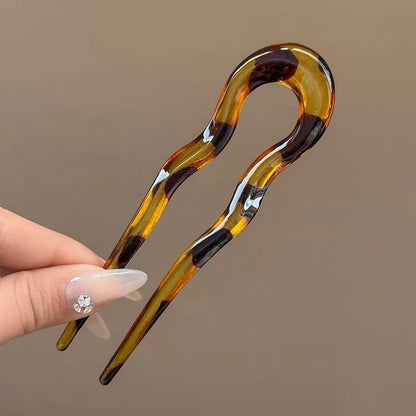 Tortoiseshell U-Shaped Hair Fork