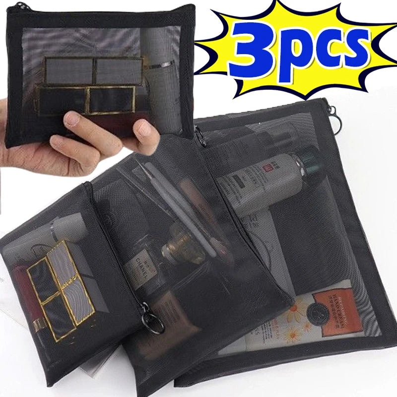 Mesh Clear Cosmetic Bags