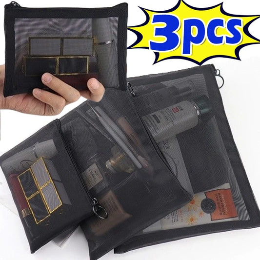 Mesh Clear Cosmetic Bags