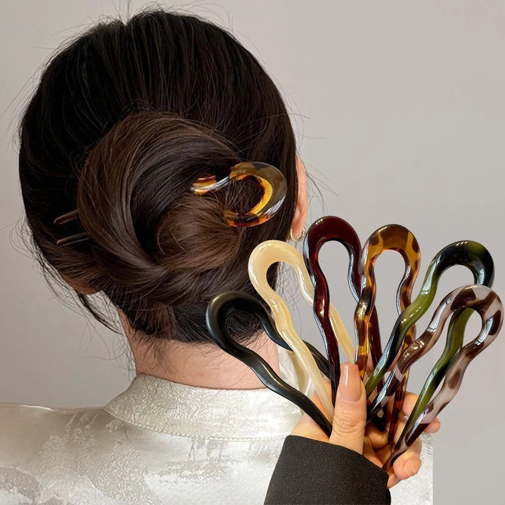 Tortoiseshell U-Shaped Hair Fork