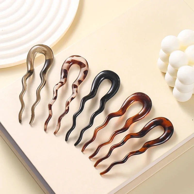 Tortoiseshell U-Shaped Hair Fork