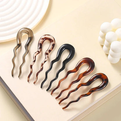 Tortoiseshell U-Shaped Hair Fork