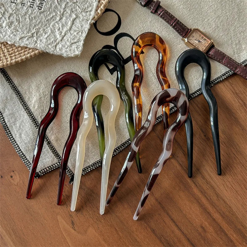 Tortoiseshell U-Shaped Hair Fork